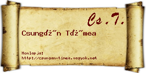 Csungán Tímea névjegykártya