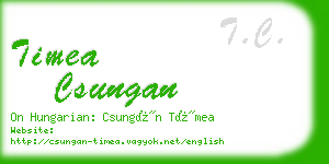timea csungan business card